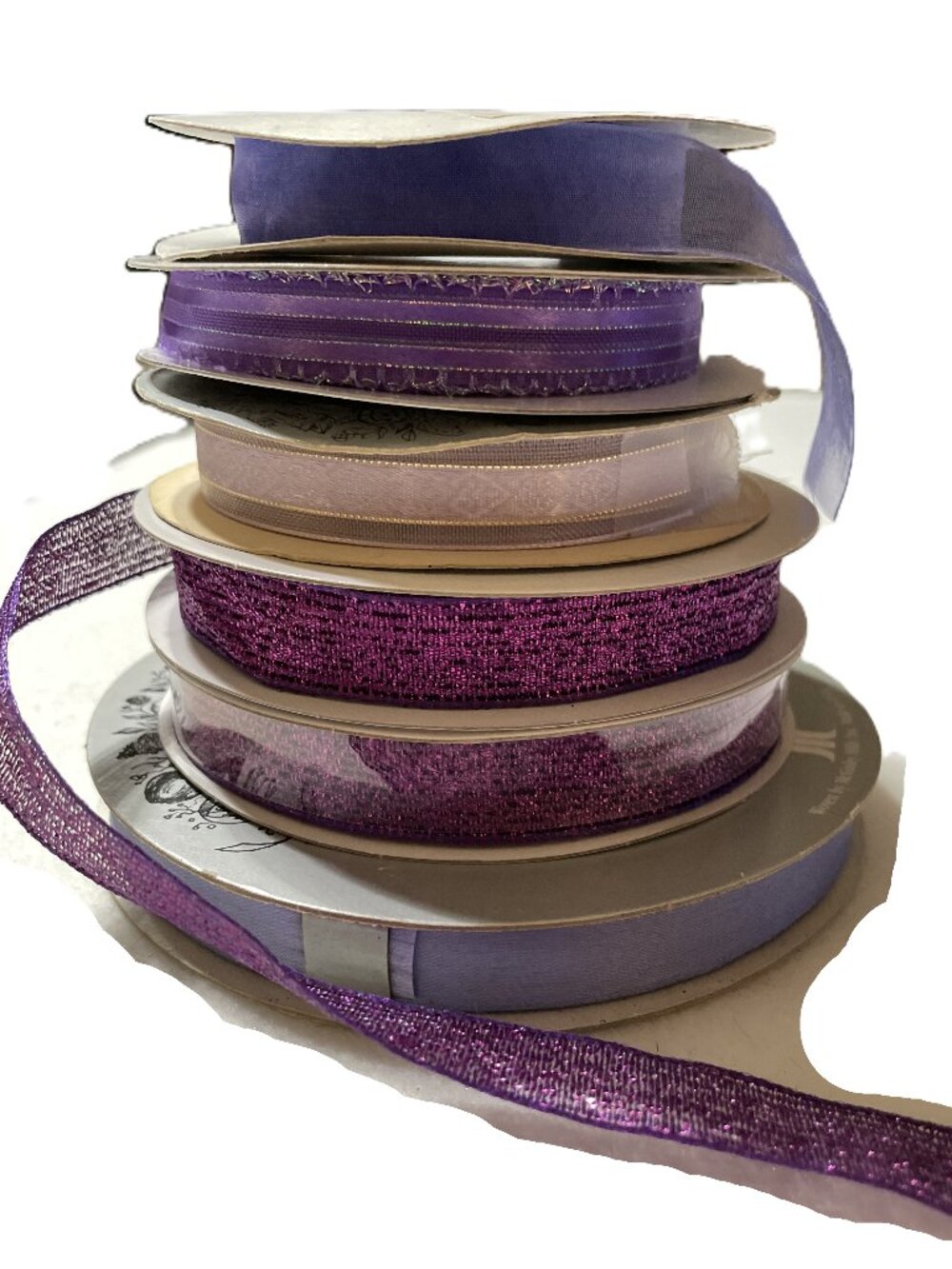 Ribbon Lot of 6 Corsage, Wedding, Prom, Crafts Various Sizes (See Description)
